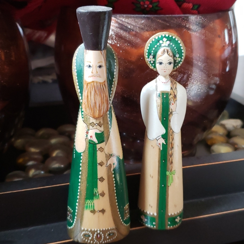 Small Hand Painted Russian Wooden Dolls